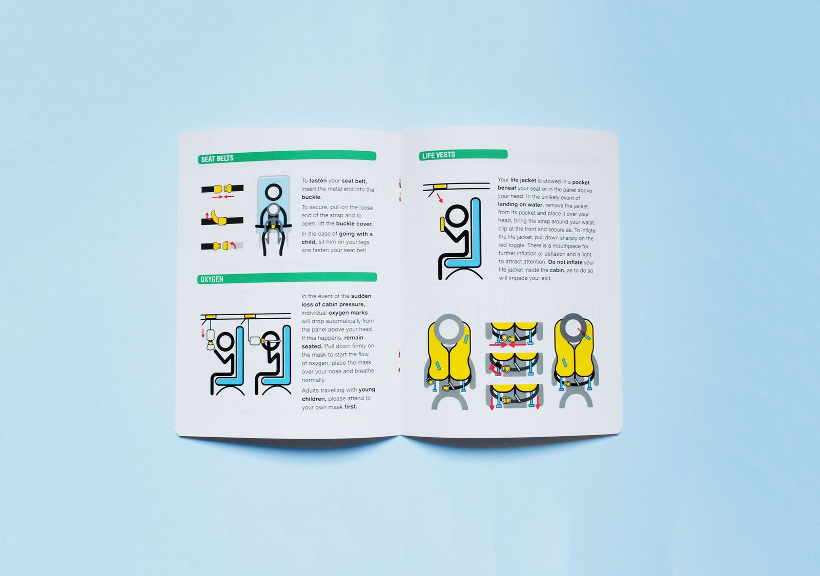Páginas interiores del manual de instrucciones de seguridad, proyecto Sílfide
