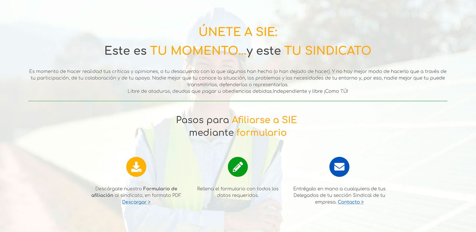 Diseño UI/UX de la sección Afíliate en la intranet Web Sie