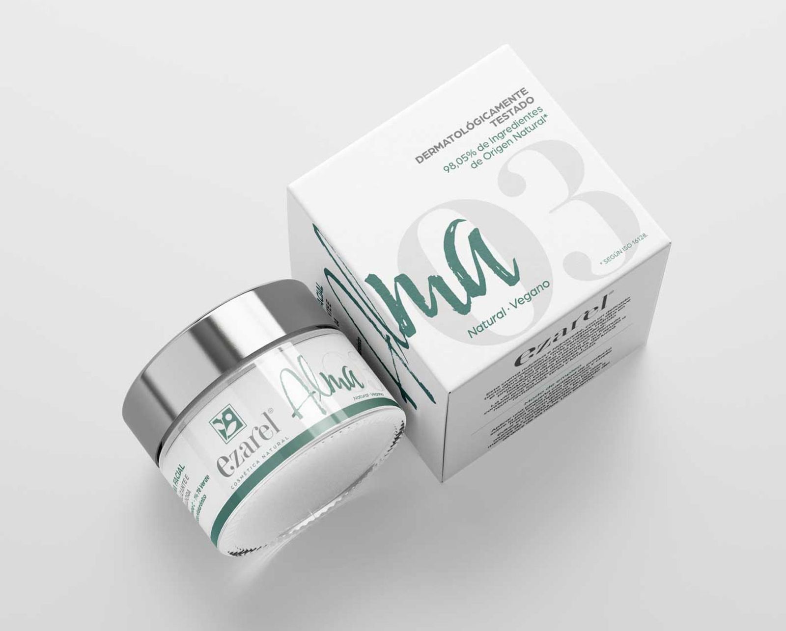 Packaging de la crema facial de la marca Ezarel